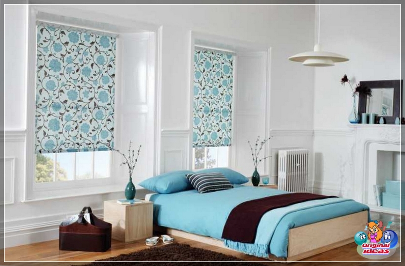 The pattern on the curtains can be in perfect harmony with the colors of the interior