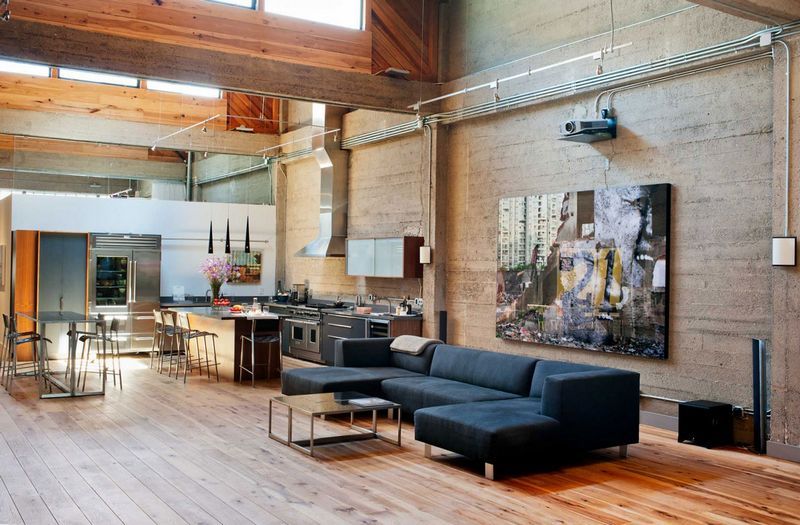 Wohnzimmer im Loft-Stil