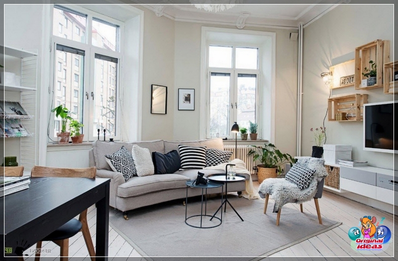 Wohnzimmer im skandinavischen Stil