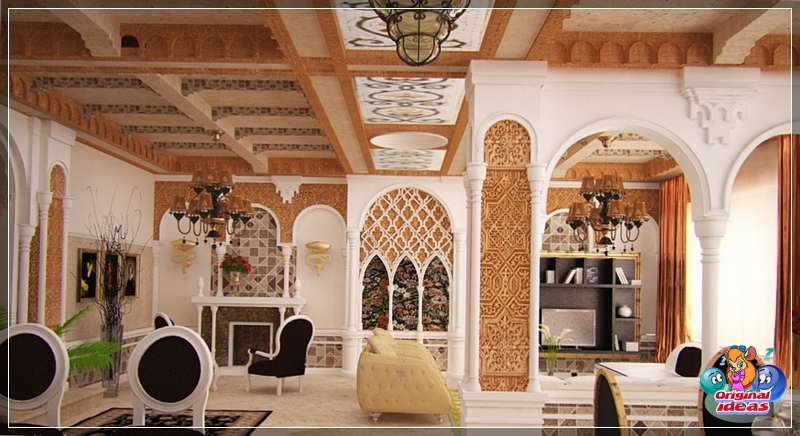 Wohnzimmer im maurischen Stil