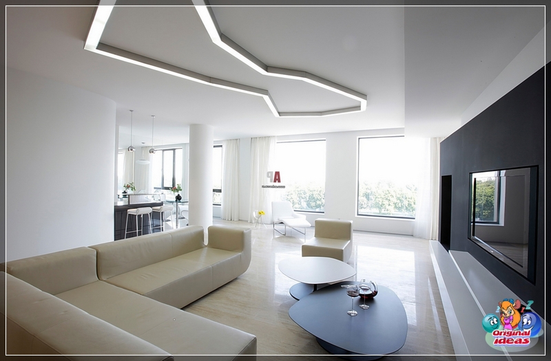 Wohnzimmer im minimalistischen Stil