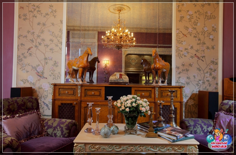 room For the living room, choose tables and cabinets with fanciful carvings
