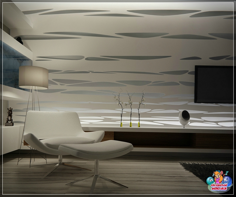 Innenraum eines kleinen Schlafzimmers im Öko-Stil