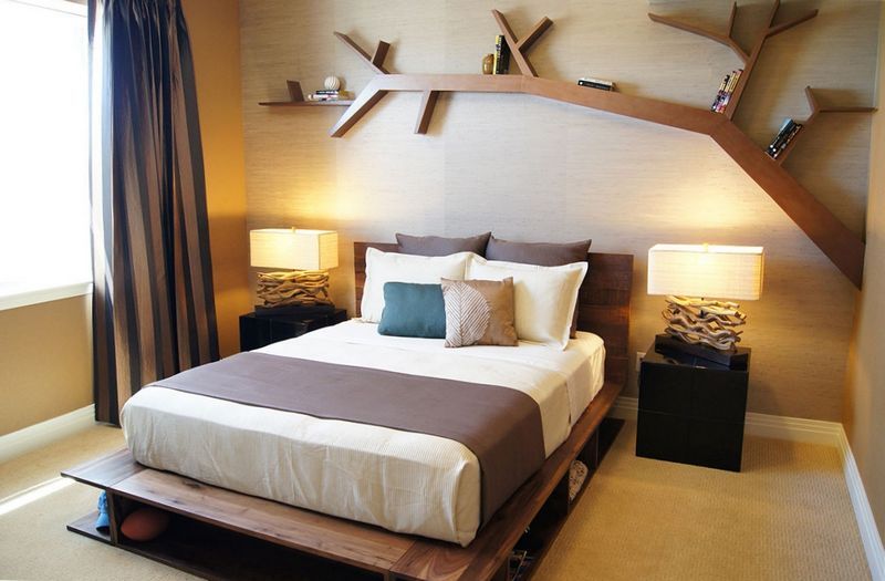 Foto eines Schlafzimmers im Öko-Stil