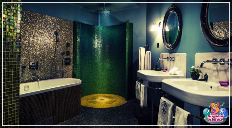baño Baño de lujo alicatado con azulejos de vidrio