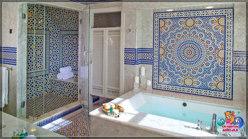 Baño en diseño de estilo marroquí Baño en diseño de estilo marroquí