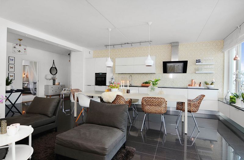 küche Küche kombiniert mit Wohnzimmer