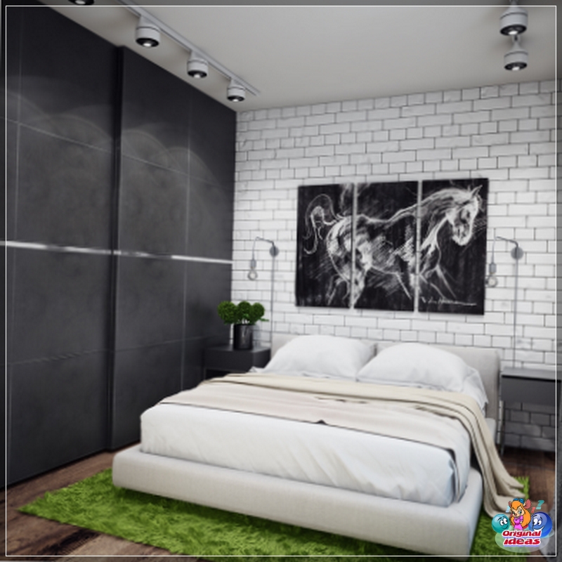 Malerei rotes Schlafzimmer