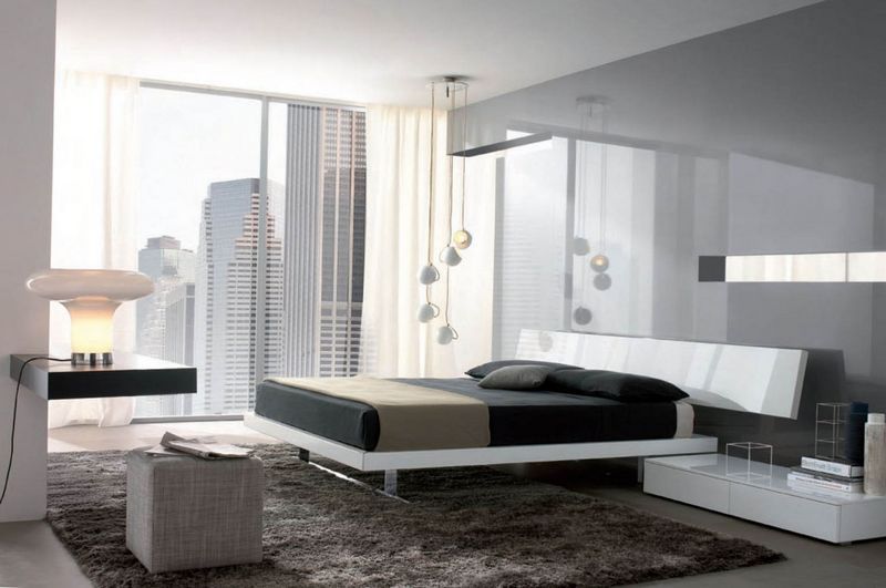 Niskie łóżko we wnętrzu