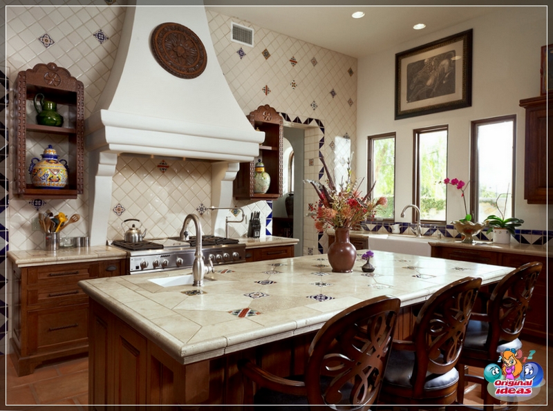 cocina italiana La cocina de estilo italiano encaja perfectamente en el interior clásico del apartamento
