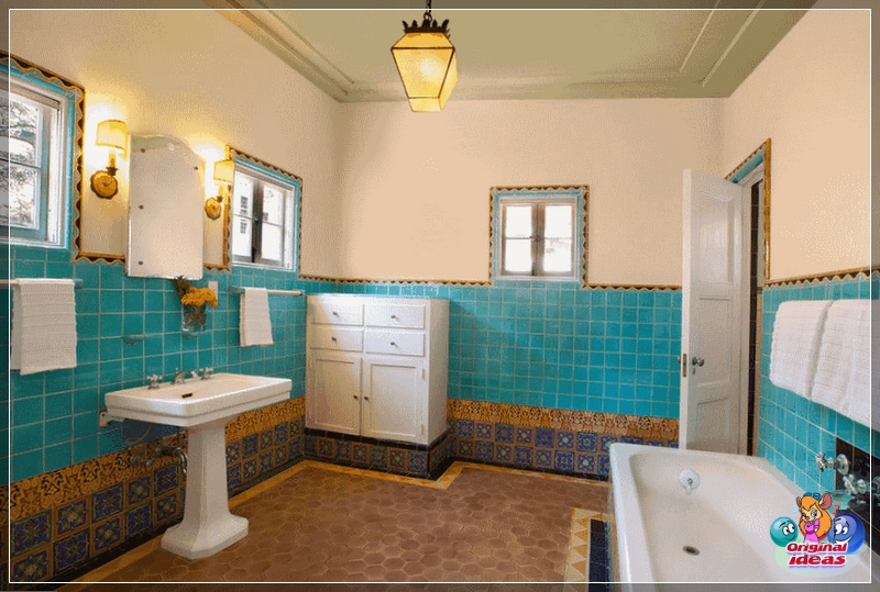 bathroom Blue delicate bathroom color