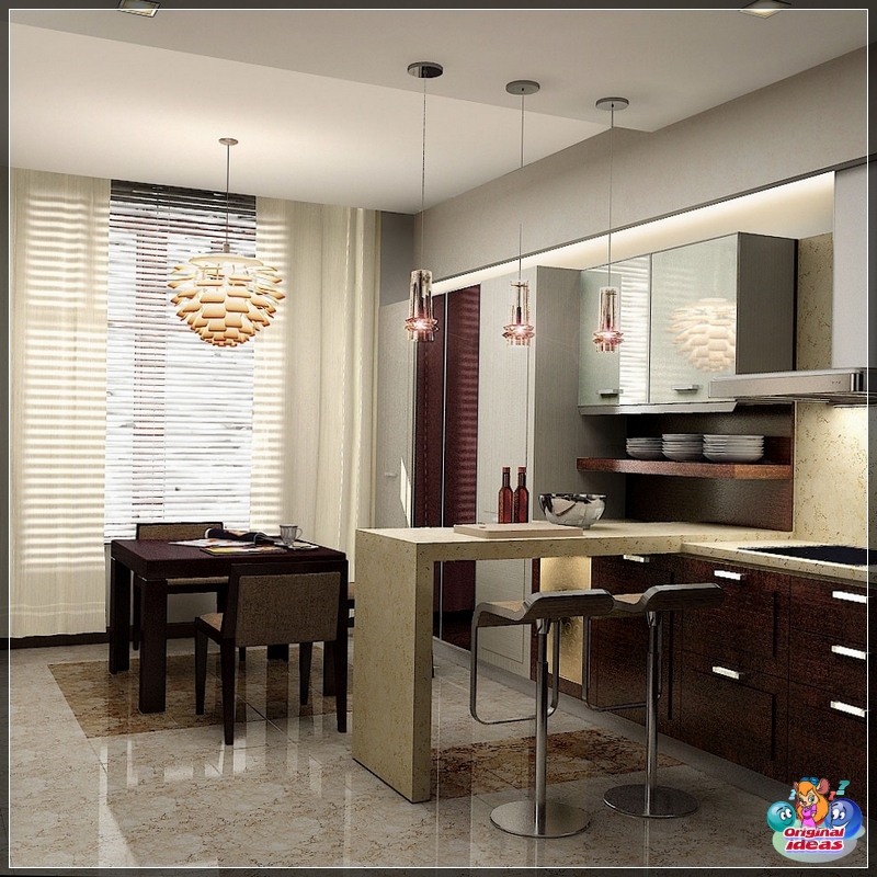 curtain Orange with white. Color solution
