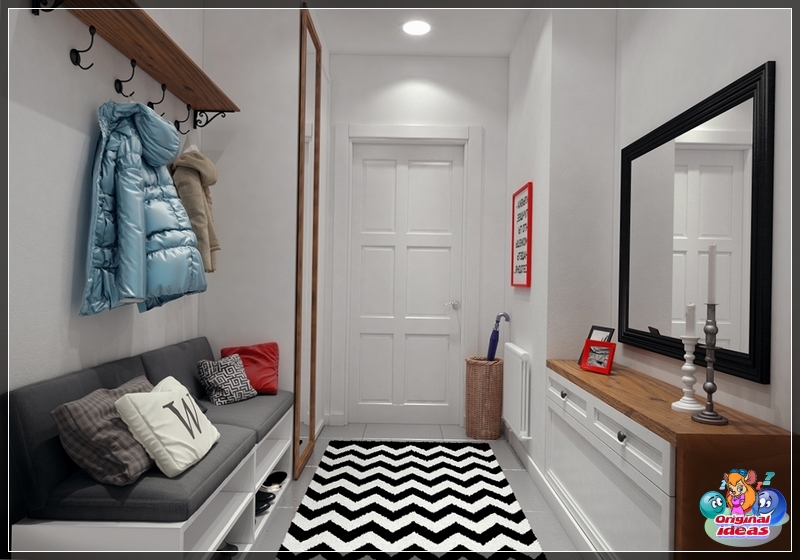 hallway White is the main color of the Scandinavian style