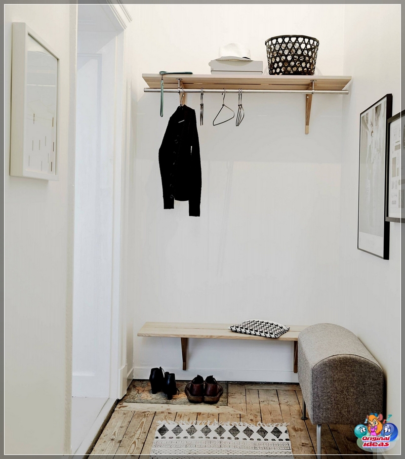 hallway Scandinavians are famous for their love of natural finishing materials, actively using them in interior design
