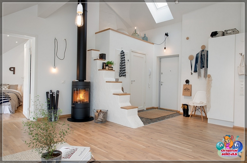 hallway Very often, Scandinavian hallways are combined with the living room