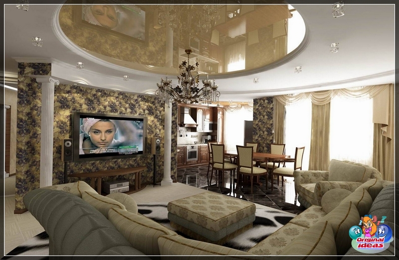 Wohnzimmer Riesiges Wohnzimmer mit Plasma