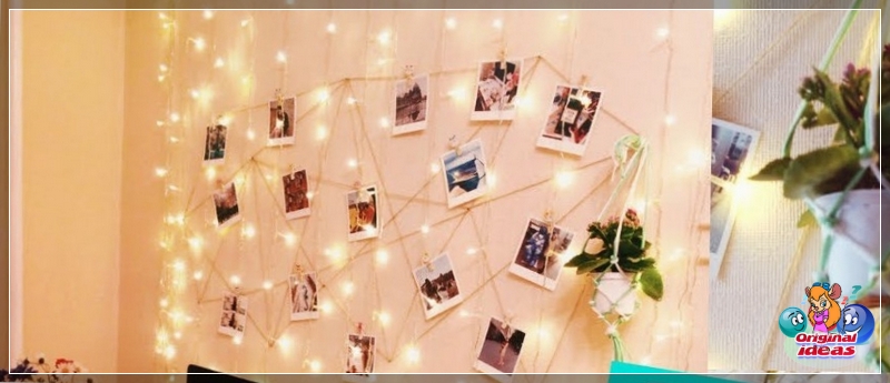 Dekoracja ścienna z obrazami i zdjęciami w pokoju nastolatka