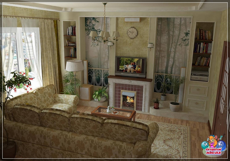Interieur Wohnzimmer im englischen Stil