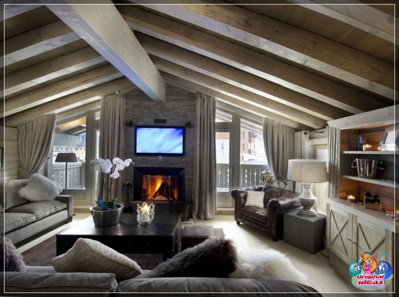 design Living room in the attic