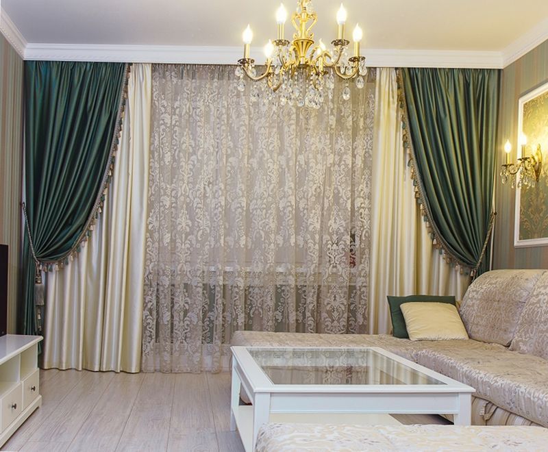 choose Stylish green curtains