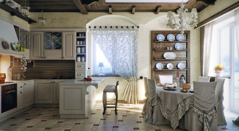 Fensterdekoration in der Küche