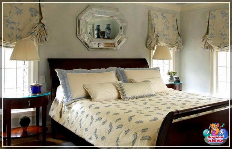 Londoner Vorhänge im Schlafzimmer