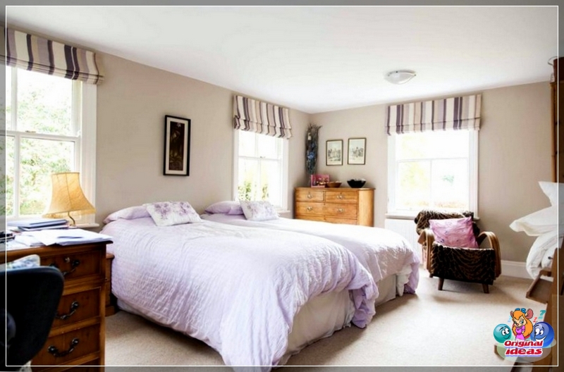 Raffrollos im Schlafzimmer