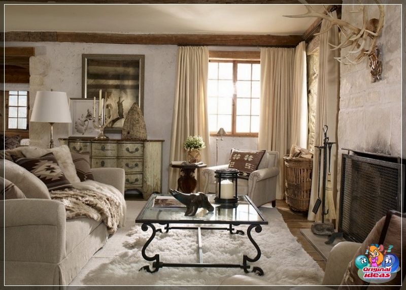 Rustykalne zasłony do sypialni