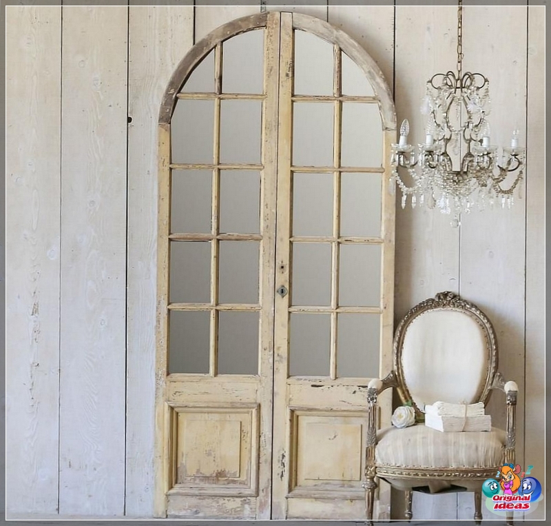 Drzwi wewnętrzne łukowe shabby chic