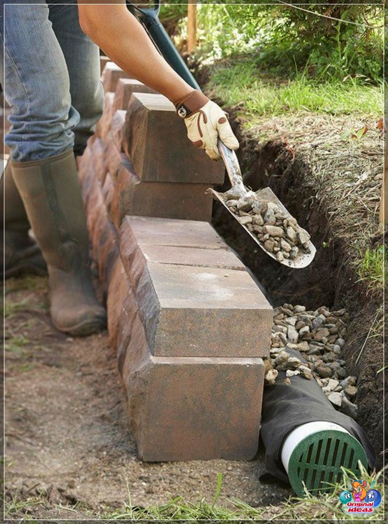 Odwodnienie muru oporowego