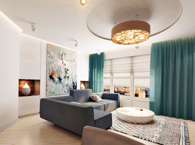 Design Helle Farben im Inneren der Wohnung