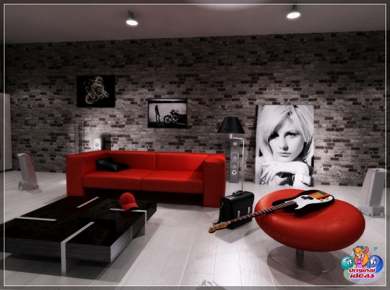 Design Minimalistisches Studio-Apartment-Innendesign