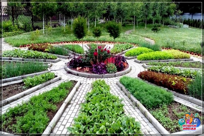 Jardín ornamental a principios de verano