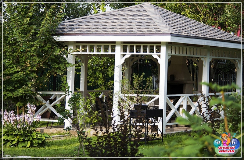 landscape Romantic gazebo in landscape design