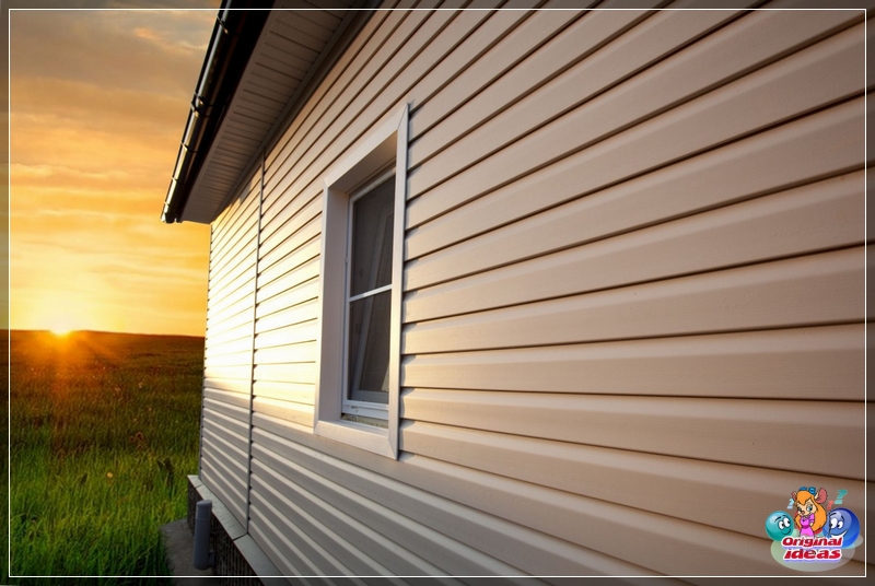 option Finishing the facade of a frame house with siding