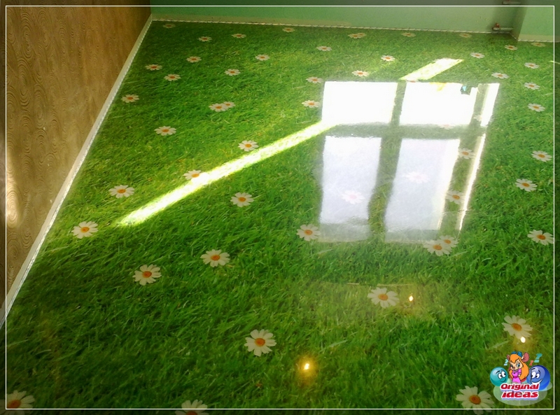 Piso inundado con patrón Piso inundado con patrón
