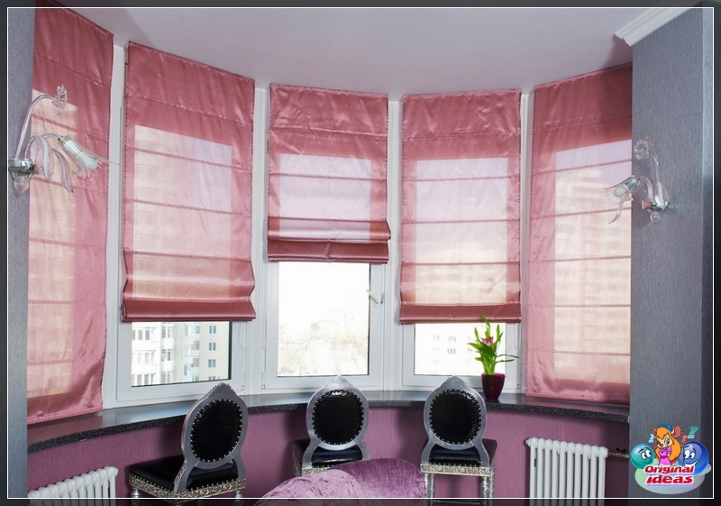 Römische Gardinen im Innenraum