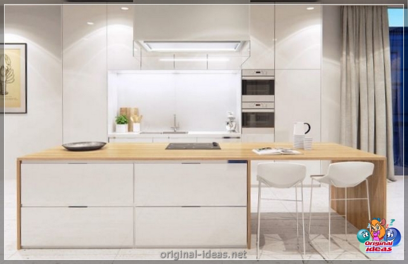 White kitchen - relevant projects and stylish combinations of white (145 photos) (stylish) White kitchen - relevant projects and stylish combinations of white (145 photos)