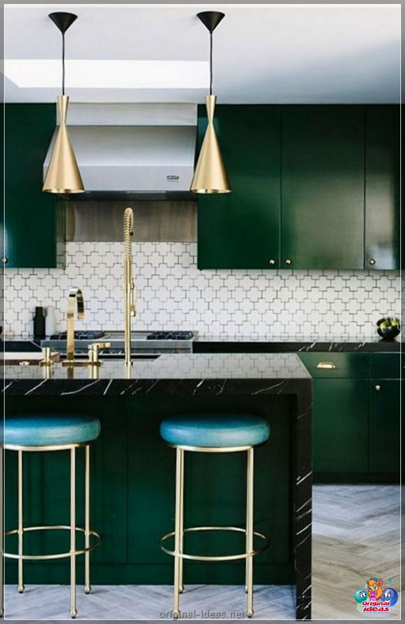 Green kitchen: actual design and overview of stylish interiors for the kitchen (145 photos) (actual) Green kitchen: actual design and overview of stylish interiors for the kitchen (145 photos)