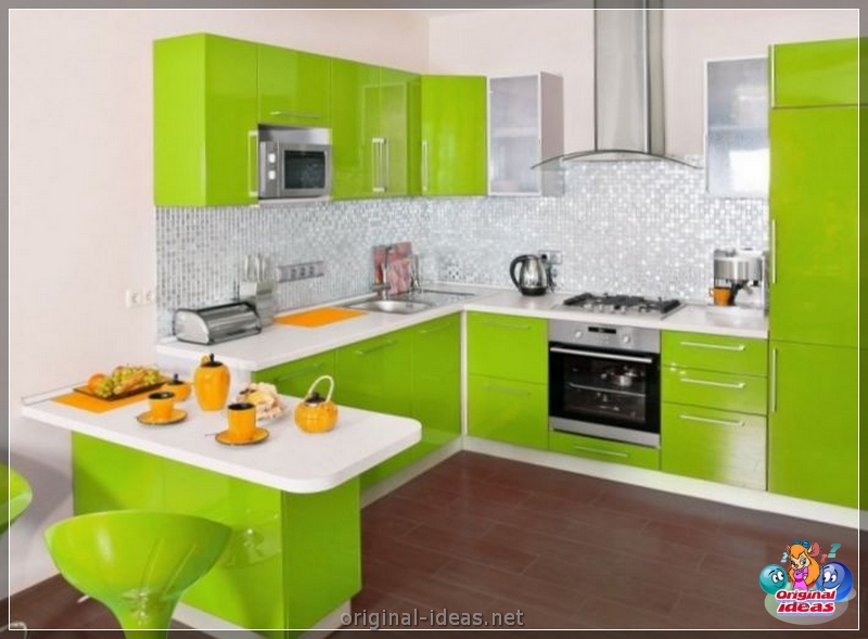 Green kitchen: actual design and overview of stylish interiors for the kitchen (145 photos) (green) Green kitchen: actual design and overview of stylish interiors for the kitchen (145 photos)