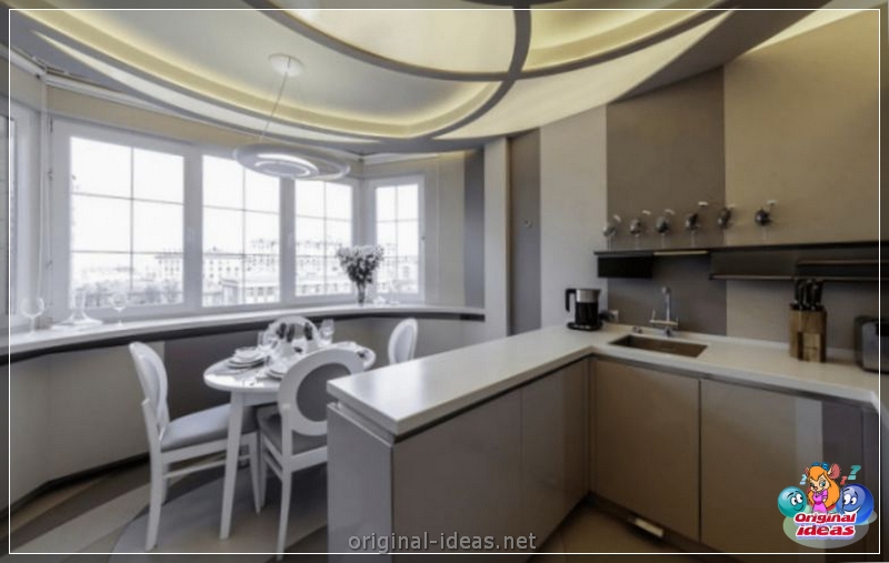 Cuisine combinée avec un balcon: fonctionnalités de planification, règles de zonage, options de design d'intérieur, idées de conception intéressantes, vraies photos (fonctionnalités) Cuisine combinée avec un balcon: fonctionnalités de planification, règles de zonage, options de design d'intérieur, idées de conception intéressantes, vraies photos