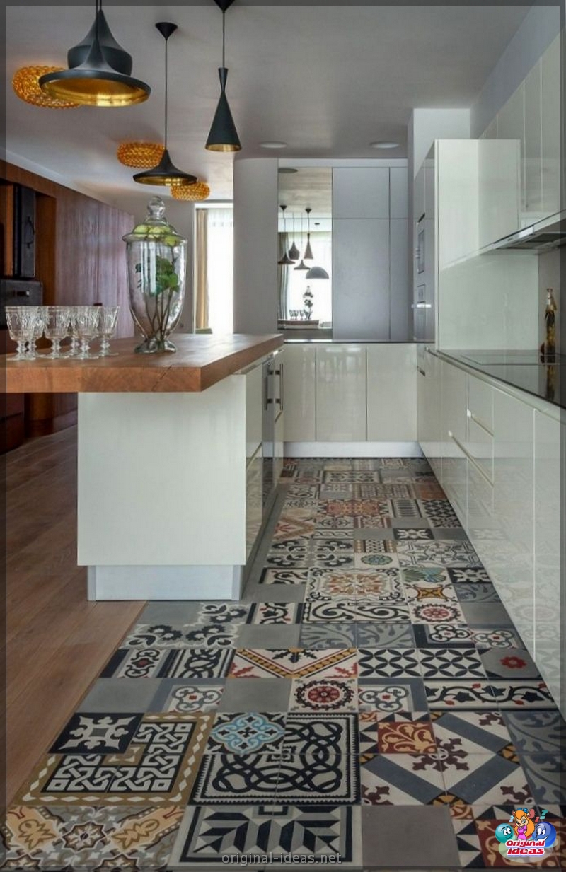 Tiles for the kitchen on the floor - Tips on how to choose and overview of the best ideas for flooring of floor tiles (125 photos) (kitchen) Tiles for the kitchen on the floor - Tips on how to choose and overview of the best ideas for flooring of floor tiles (125 photos)