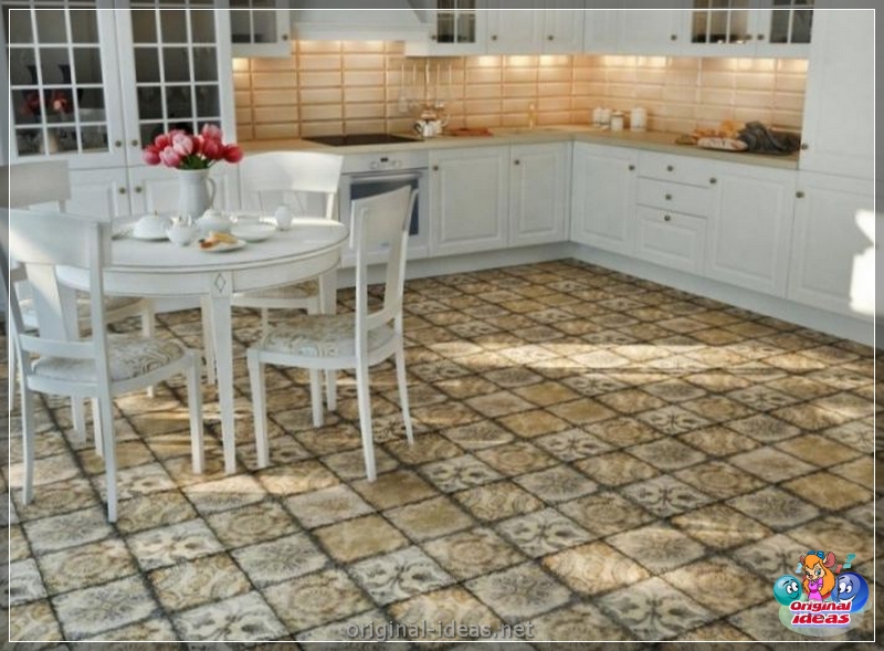 Tiles for the kitchen on the floor - Tips on how to choose and overview of the best ideas for flooring of floor tiles (125 photos) (tiles) Tiles for the kitchen on the floor - Tips on how to choose and overview of the best ideas for flooring of floor tiles (125 photos)