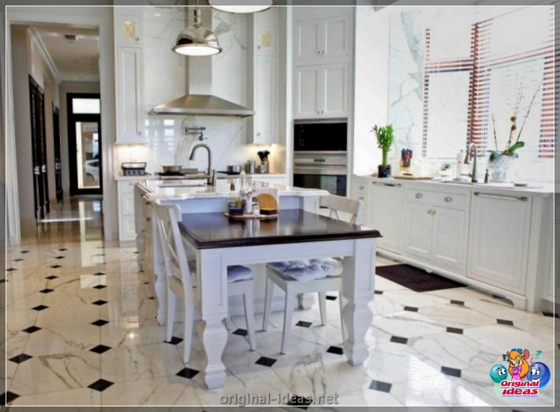 Tiles for the kitchen on the floor - Tips on how to choose and overview of the best ideas for flooring of floor tiles (125 photos) (kitchen) Tiles for the kitchen on the floor - Tips on how to choose and overview of the best ideas for flooring of floor tiles (125 photos)