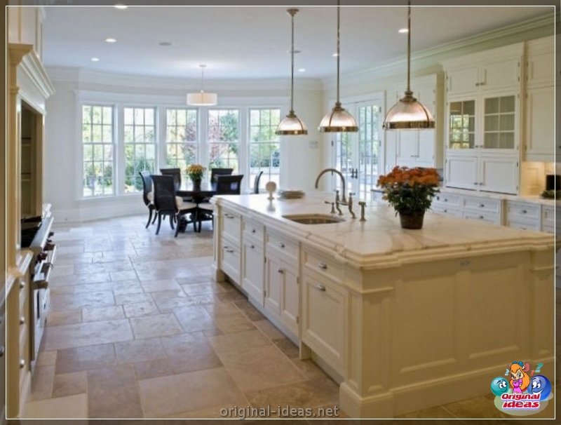 Tiles for the kitchen on the floor - Tips on how to choose and overview of the best ideas for flooring of floor tiles (125 photos) (floor) Tiles for the kitchen on the floor - Tips on how to choose and overview of the best ideas for flooring of floor tiles (125 photos)