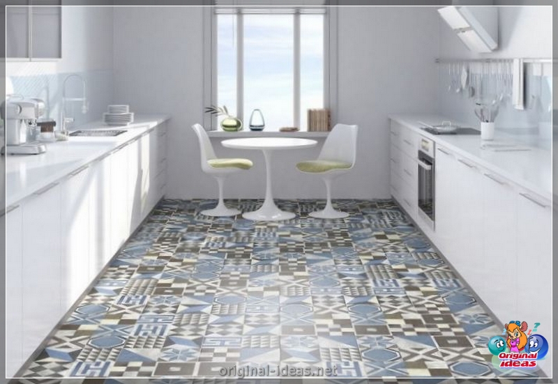 Tiles for the kitchen on the floor - Tips on how to choose and overview of the best ideas for flooring of floor tiles (125 photos) (tiles) Tiles for the kitchen on the floor - Tips on how to choose and overview of the best ideas for flooring of floor tiles (125 photos)
