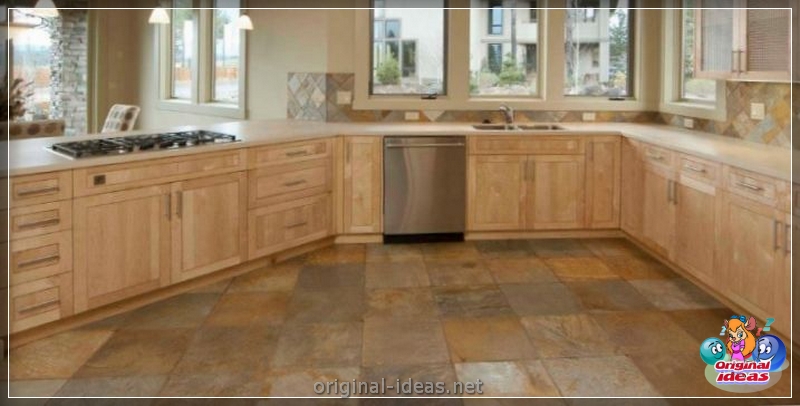 Tiles for the kitchen on the floor - Tips on how to choose and overview of the best ideas for flooring of floor tiles (125 photos) (tips) Tiles for the kitchen on the floor - Tips on how to choose and overview of the best ideas for flooring of floor tiles (125 photos)