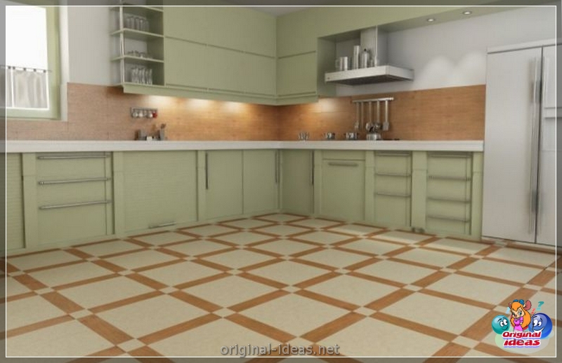 Tiles for the kitchen on the floor - Tips on how to choose and overview of the best ideas for flooring of floor tiles (125 photos) (floor) Tiles for the kitchen on the floor - Tips on how to choose and overview of the best ideas for flooring of floor tiles (125 photos)