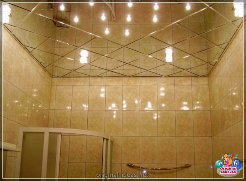 Plafond dans la salle de bain - 125 photos d'options de conception et décoration de plafond élégante (photos) Plafond dans la salle de bain - 125 photos d'options de conception et décoration de plafond élégante