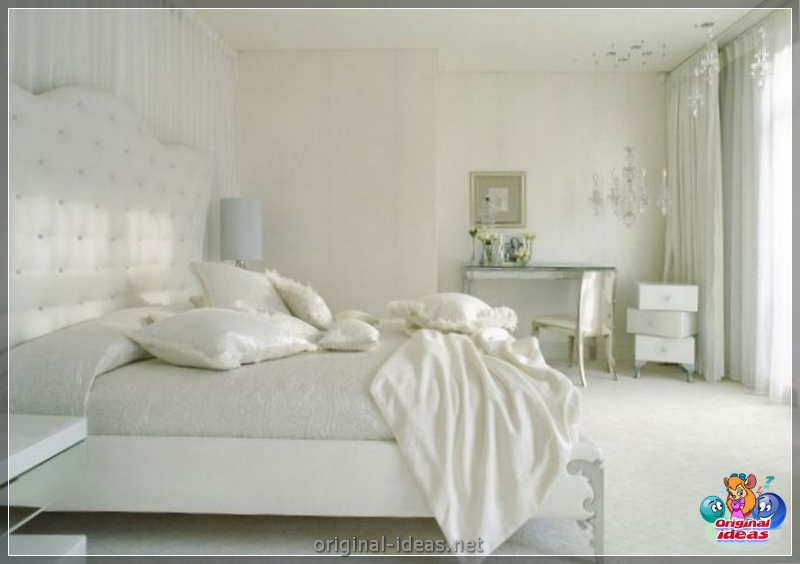 Chambre en couleurs blanches: 130 photos des combinaisons actuelles et les meilleures idées pour placer des éléments intérieurs (chambre) Chambre en couleurs blanches: 130 photos des combinaisons actuelles et les meilleures idées pour placer des éléments intérieurs